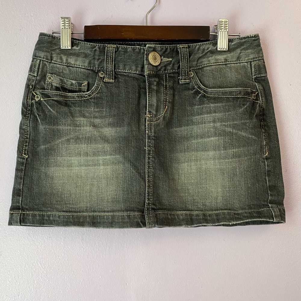 Aeropostale black denim mini skirt size 0